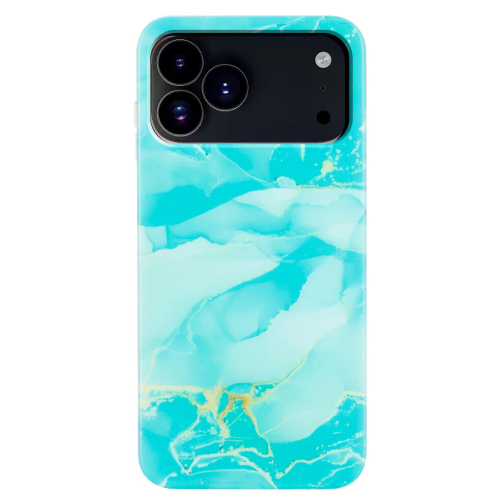 (Iphone 17 Pro Max, ) For Iphone 17 Pro Max Case Marble Pattern Painted Tpu Phone Back Cover Green 6914286539052