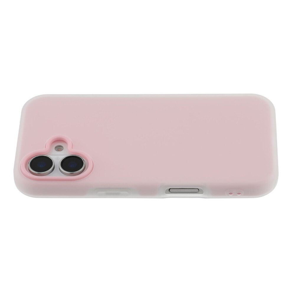 (Iphone 17, Light ) For Iphone 17 Case 2 In 1 Pc+Tpu Frosted Phone Case Large Camera Cutout Pink 6914286440778
