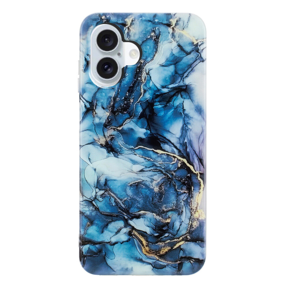 (Iphone 17, ) For Iphone 17 Case Marble Pattern Painted Tpu Phone Back Cover Grey 6914282596349