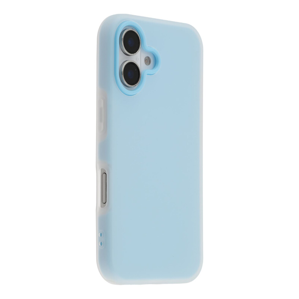 (Iphone 17, Sky ) For Iphone 17 Case 2 In 1 Pc+Tpu Frosted Phone Case Large Camera Cutout Blue 6914289042436