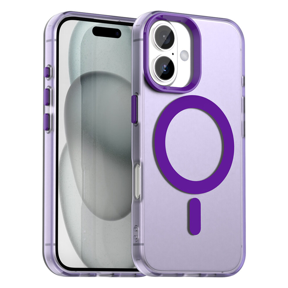 (Iphone 17, ) For Iphone 17 Case Compatible With Magsafe Anti Drop Hybrid Phone Back Cover Purple 6914287865808