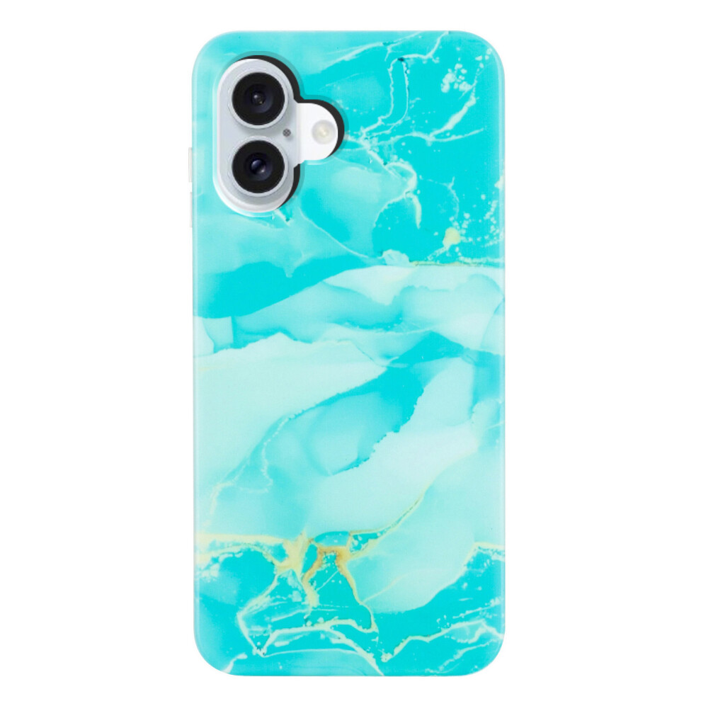 (Iphone 17, ) For Iphone 17 Case Marble Pattern Painted Tpu Phone Back Cover Green 6914289080810