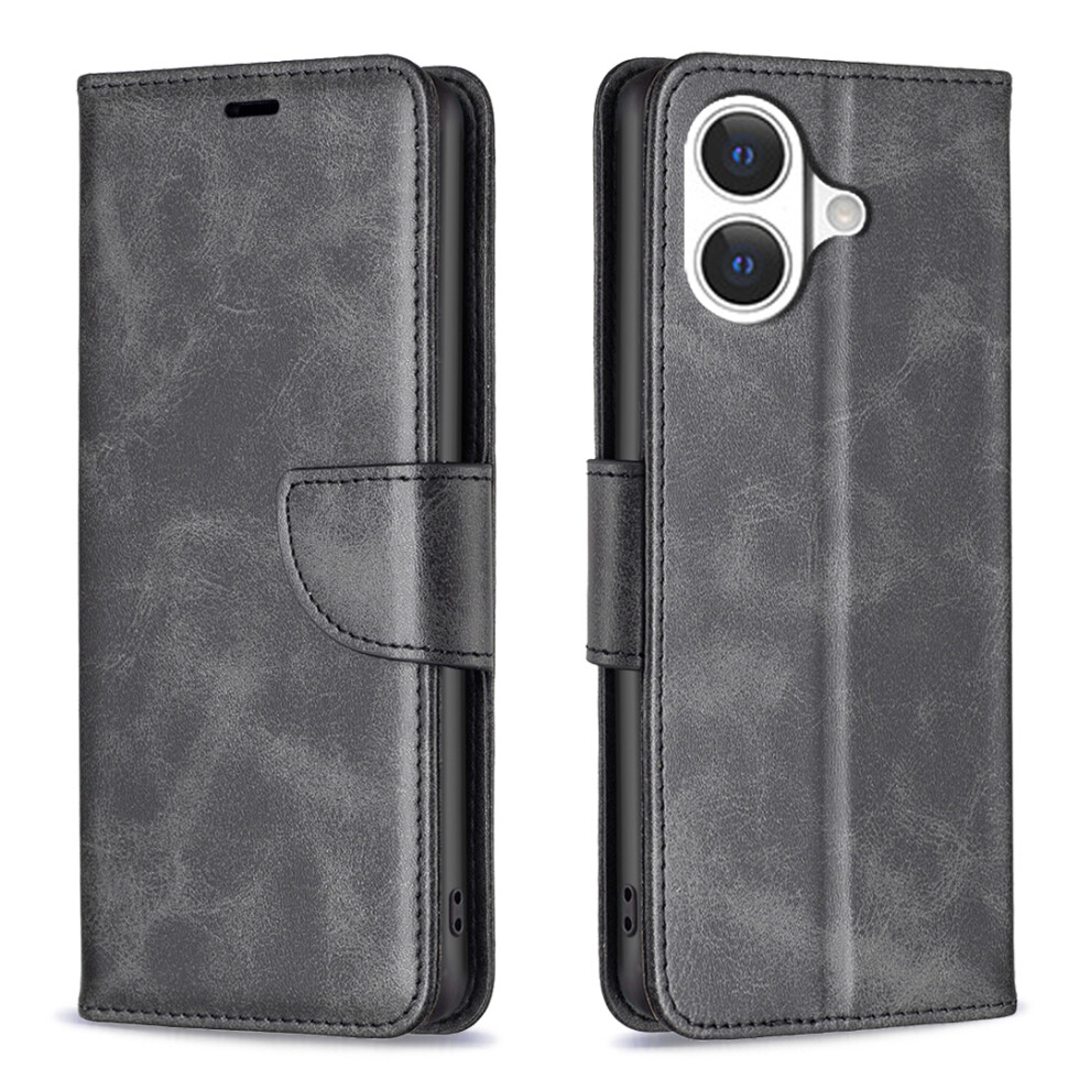 (Iphone 17, ) For Iphone 17 Case Shockproof Pu Leather Cover With Wallet Card Slots Black 6914287161917