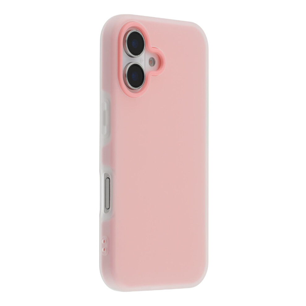 (Iphone 16, ) For Iphone 16 Case 2 In 1 Pc+Tpu Frosted Phone Case Large Camera Cutout Pink 6914287520578