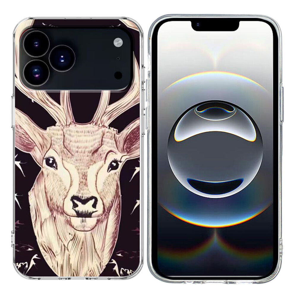 (Iphone 17 Pro, Deer Head) For Iphone 17 Pro Case Pattern Printing Cell Phone Tpu Back Cover 6914284749170