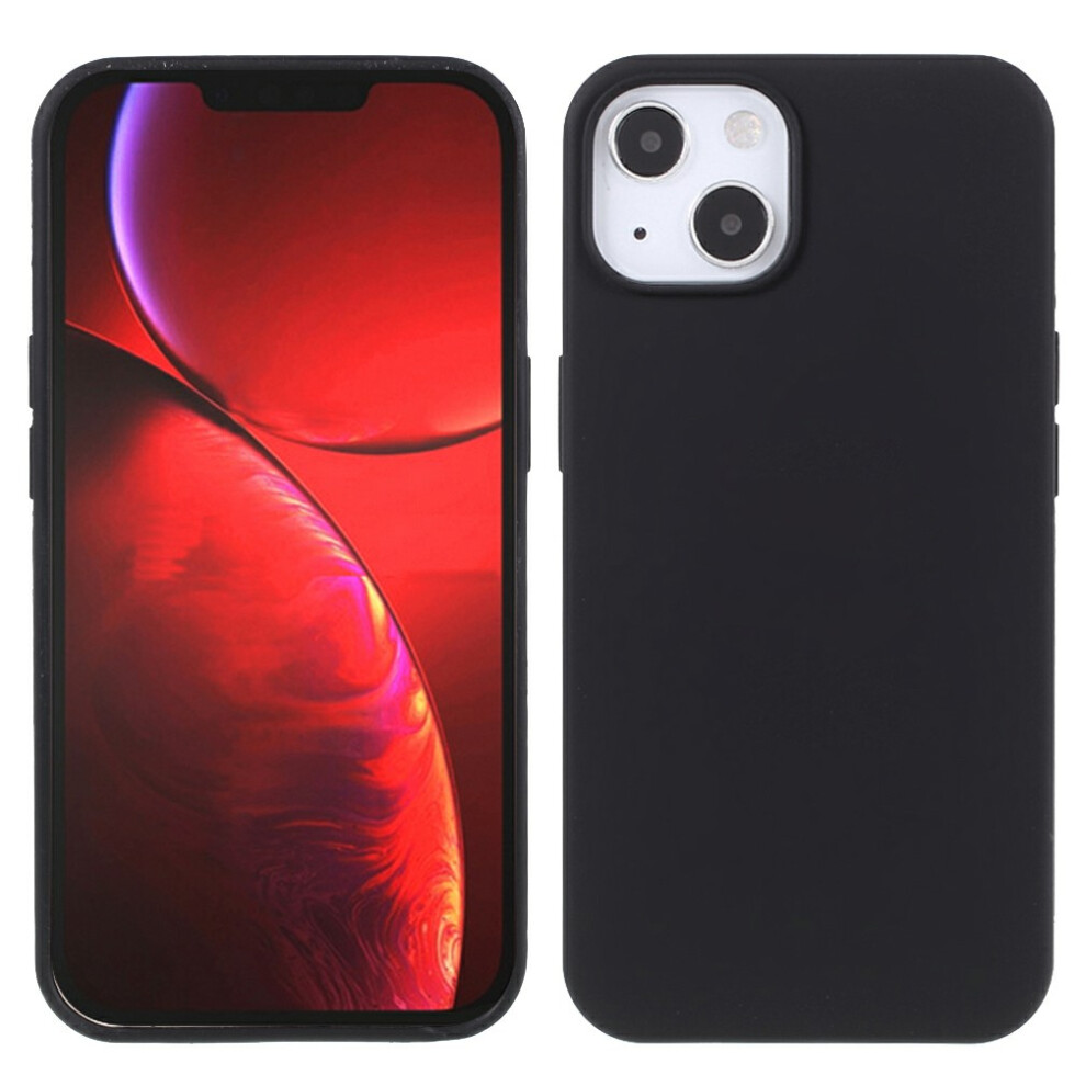 (Iphone 15, ) For Iphone 15 Case Solid Silicone Shockproof Phone Back Cover Black 6914289913583
