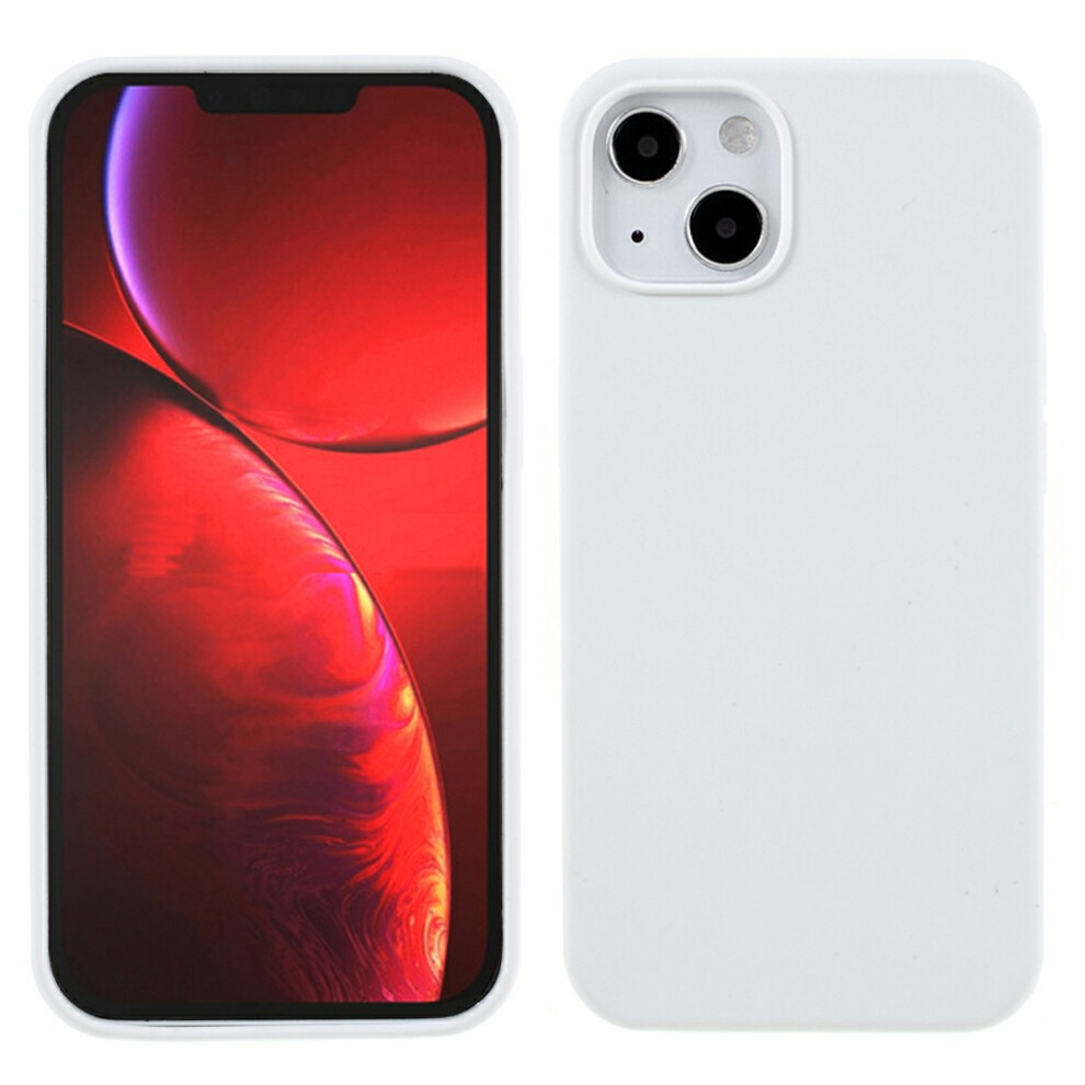 (Iphone 15, ) For Iphone 15 Case Solid Silicone Shockproof Phone Back Cover White 6914280106700