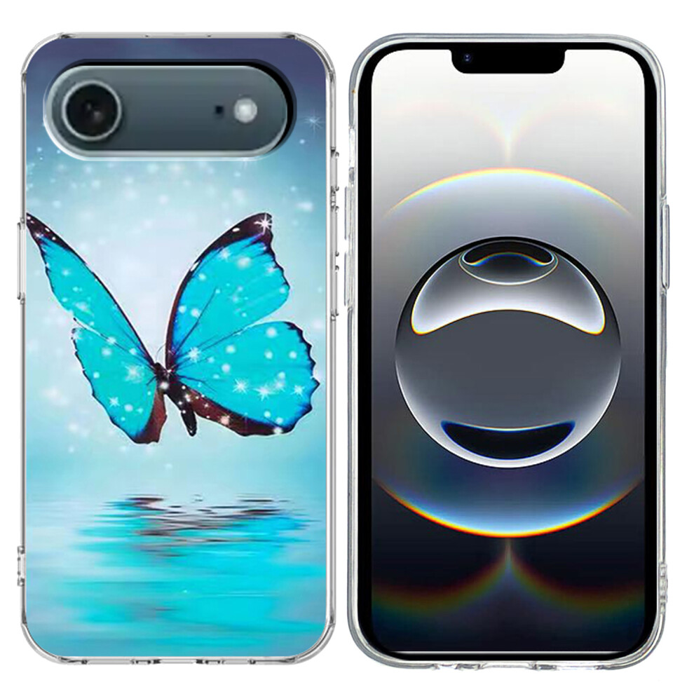 (Iphone Air, Butterfly) For Iphone Air Case Pattern Printing Cell Phone Tpu Back Cover Blue 6914280069159