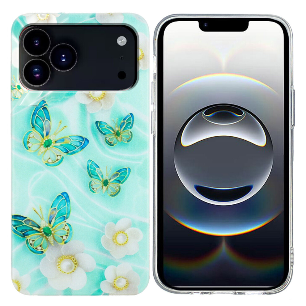 (Iphone 17 Pro, Butterfly Flower) For Iphone 17 Pro Case Soft Tpu Phone Back Cover Pattern Printing 6914282906797