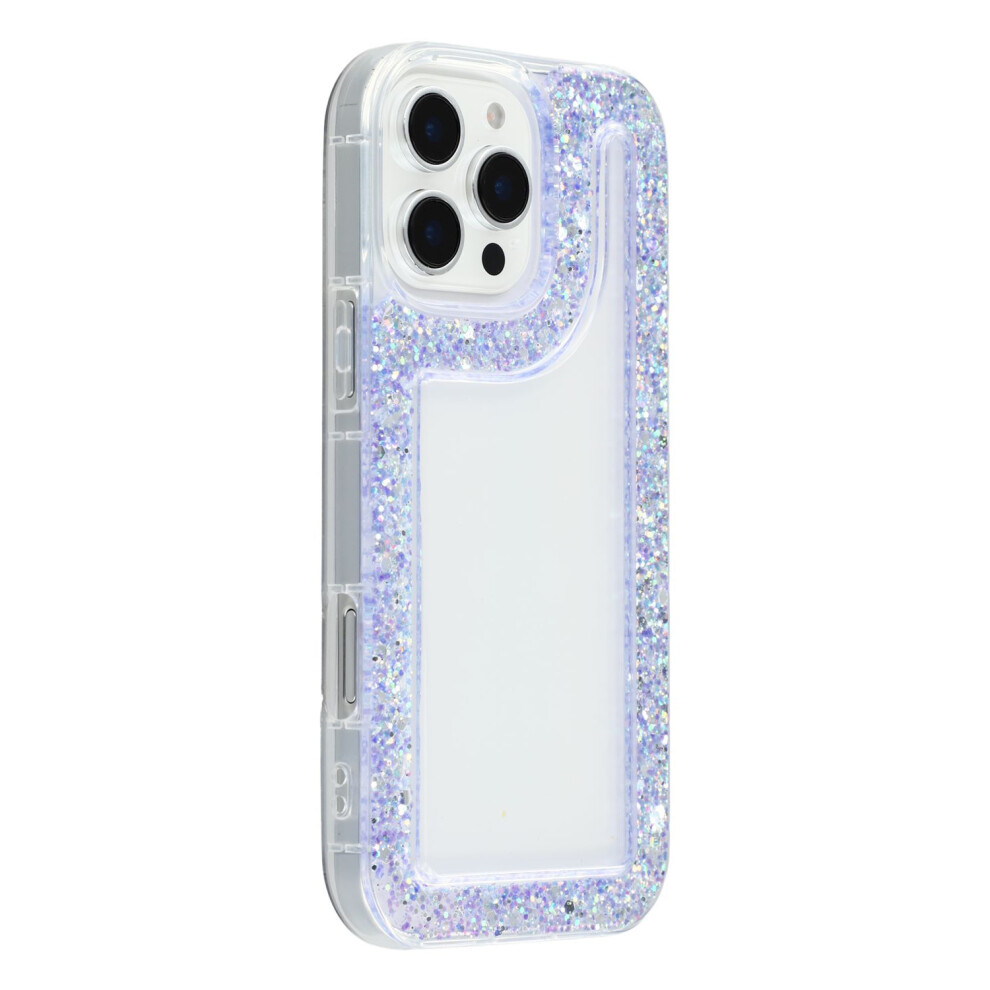 (Iphone 16 Pro Max, ) For Iphone 16 Pro Max Case Glitter Epoxy Soft Tpu Clear Back Cover Purple 6914280759357