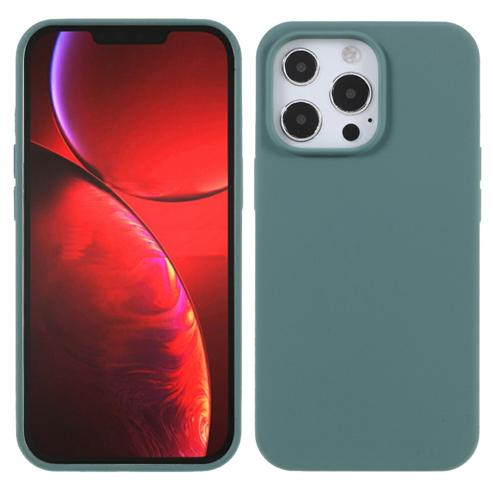 (Iphone 15 Pro, Blackish ) For Iphone 15 Pro Case Solid Silicone Shockproof Phone Back Cover Green 6914289429190