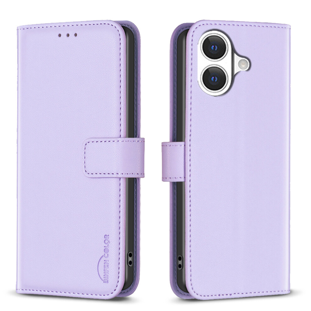(Iphone 17, ) For Iphone 17 Phone Case Binfen Color Bf17 Wallet Folio Flip Leather Cover Purple 6914289923360
