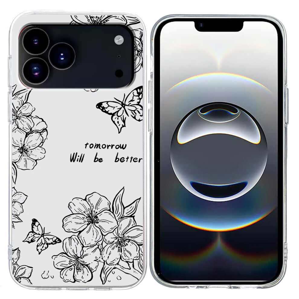 (Iphone 17 Pro Max, Butterfly Flower) For Iphone 17 Pro Max Case Pattern Printing Shockproof Soft Tpu Phone Cover 6914281478332