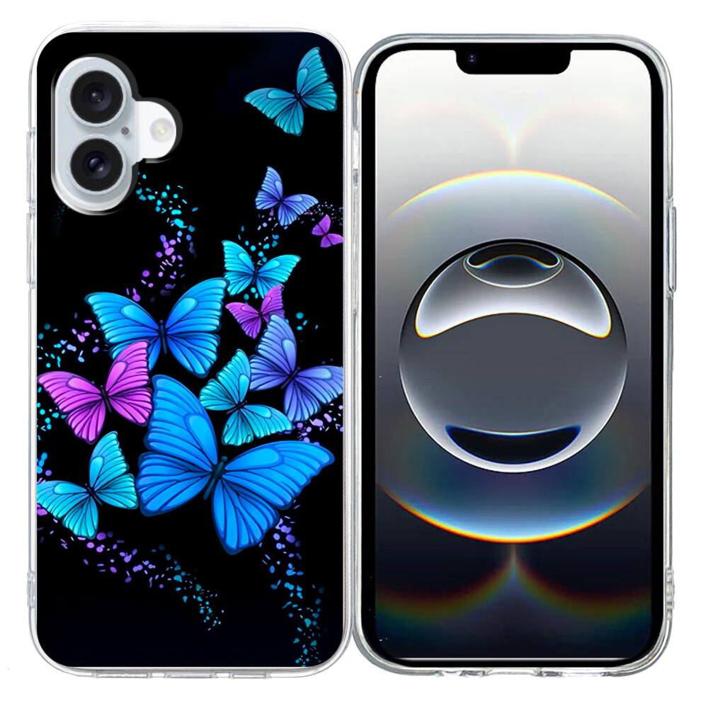 (Iphone 17, Colorful Butterflies) For Iphone 17 Case Pattern Printing Shockproof Soft Tpu Phone Cover 6914288423014