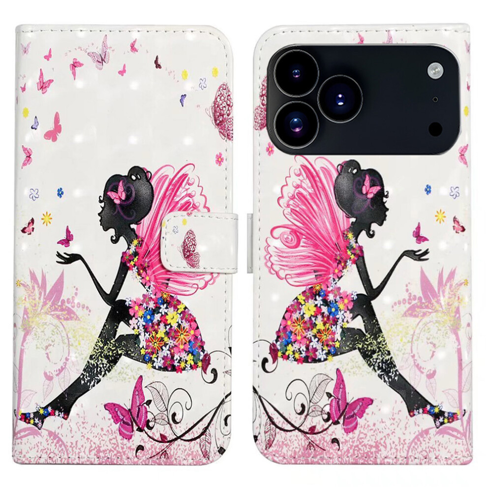 (Iphone 17 Pro Max, Girl) For Iphone 17 Pro Max Case 3D Creative Pattern Pu Leather Stand Phone Cover 6914287684331