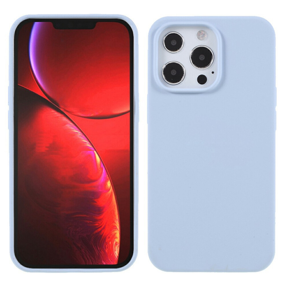 (Iphone 14 Pro Max, Baby ) For Iphone 14 Pro Max Case Solid Silicone Shockproof Phone Back Cover Blue 6914281696156
