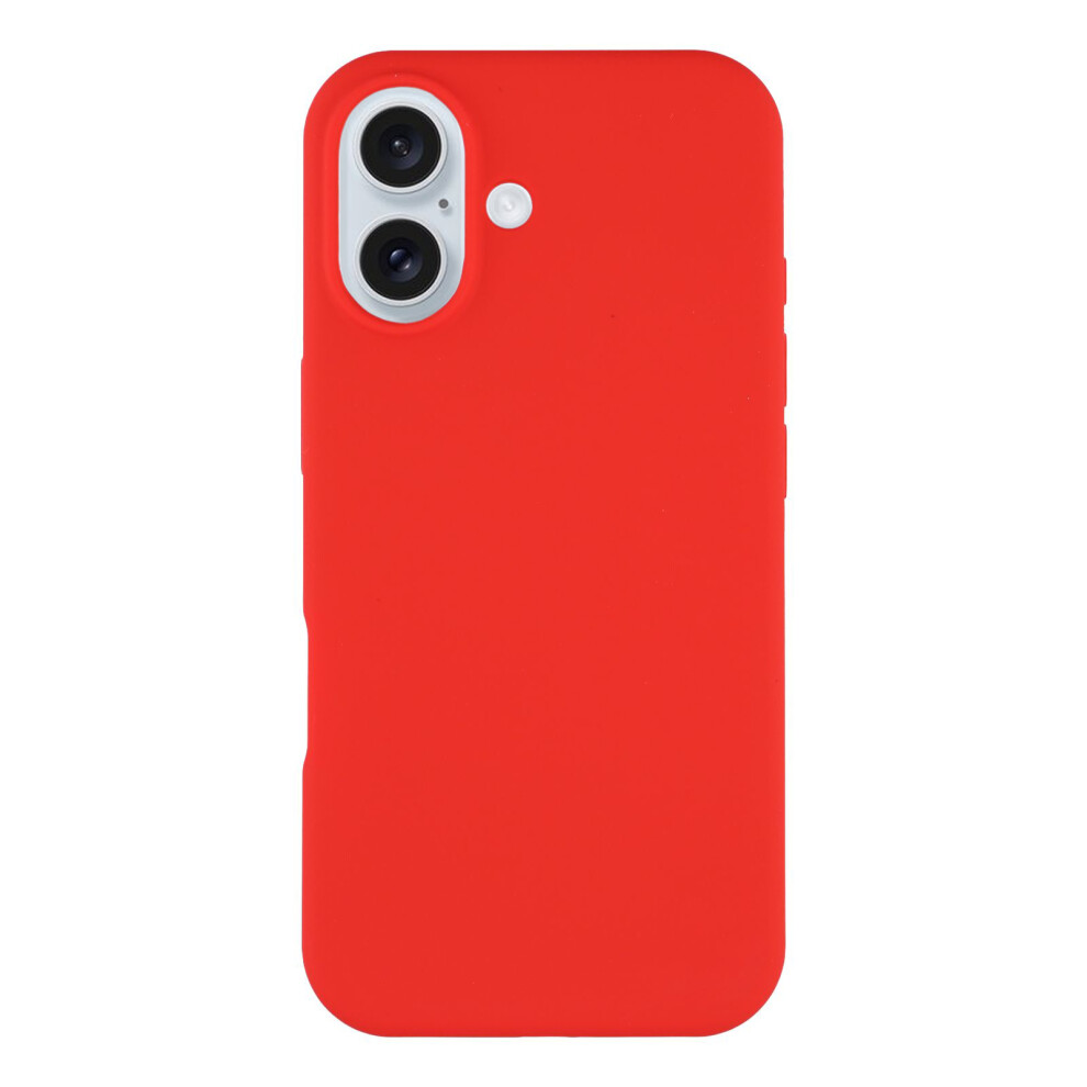 (Iphone 16, ) For Iphone 16 Case Solid Silicone Shockproof Phone Back Cover Red 6914288031981