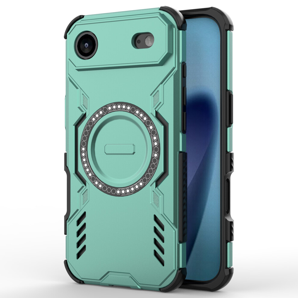 (Iphone Air, ) For Iphone Air Magnetic Case Butterfly Armor Hollow Heat Dissipation Pc+Tpu Phone Cover Green 6914288434713