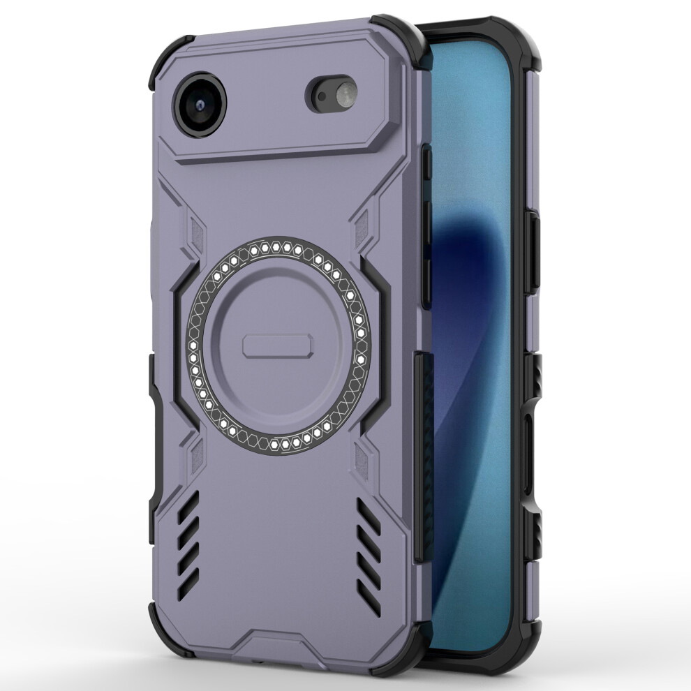 (Iphone Air, ) For Iphone Air Magnetic Case Butterfly Armor Hollow Heat Dissipation Pc+Tpu Phone Cover Purple 6914284952099