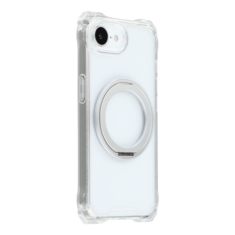 (Iphone 16E, Transparent) For Iphone 16E Magnetic Case Ring Kickstand Tpu+Pc Phone Cover 6914280561288