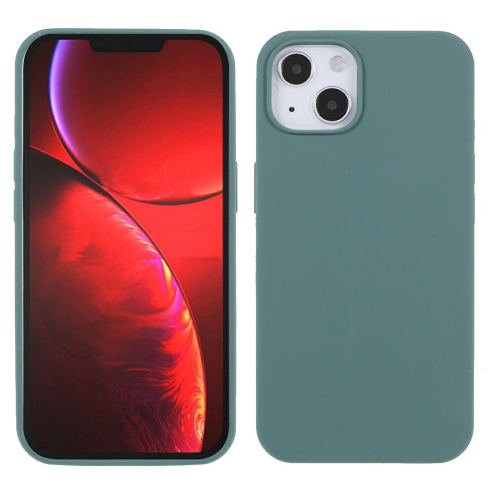 (Iphone 15 Plus, Blackish ) For Iphone 15 Plus Case Solid Silicone Shockproof Phone Back Cover Green 6914283621224