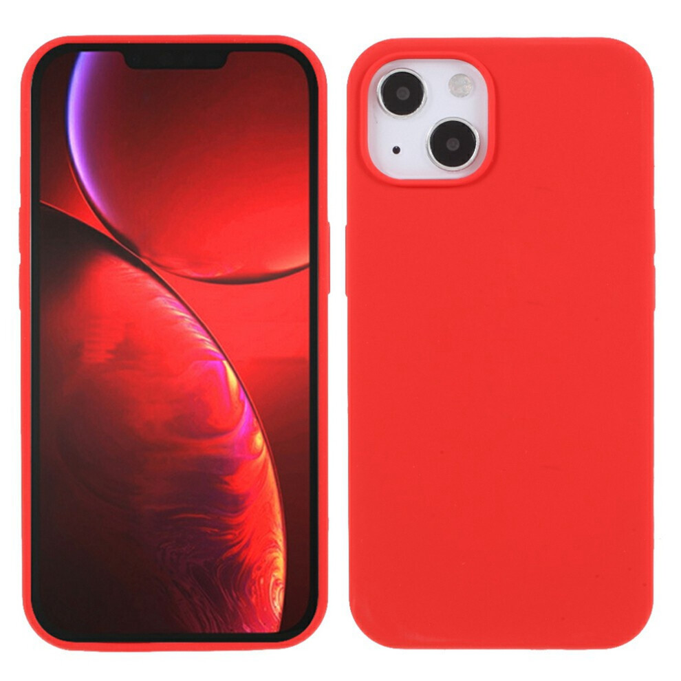 (Iphone 15 Plus, ) For Iphone 15 Plus Case Solid Silicone Shockproof Phone Back Cover Red 6914288588393