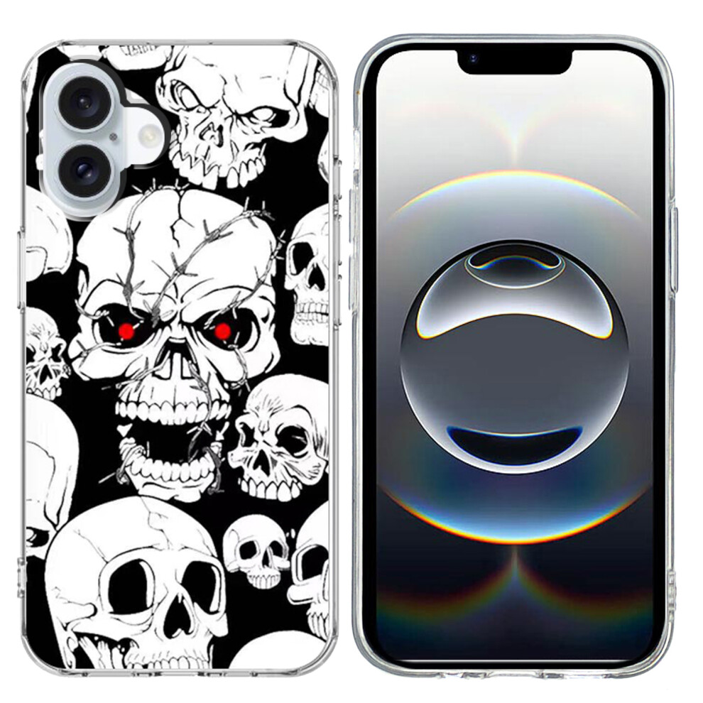 (Iphone 17, Skull) For Iphone 17 Case Pattern Printing Cell Phone Tpu Back Cover 6914281445310