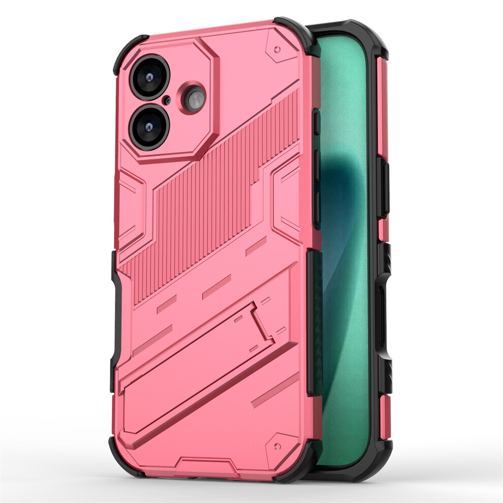 (Iphone 17, Rose) For Iphone 17 Case Pc+Tpu Shockproof Phone Cover With Kickstand 6914288381420