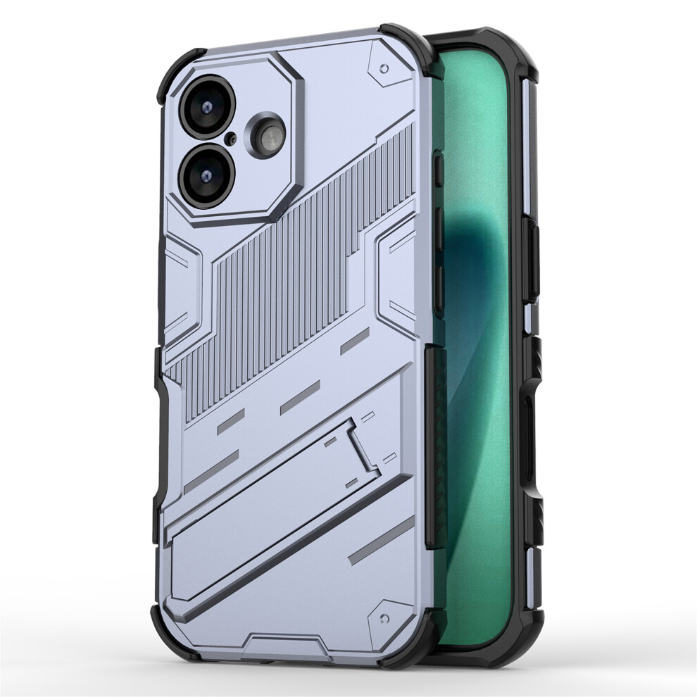 (Iphone 17, ) For Iphone 17 Case Pc+Tpu Shockproof Phone Cover With Kickstand Grey 6914281434444