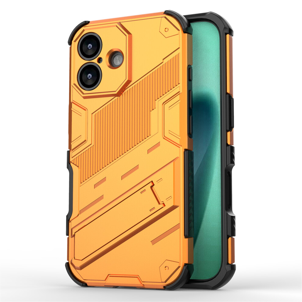 (Iphone 17, ) For Iphone 17 Case Pc+Tpu Shockproof Phone Cover With Kickstand Orange 6914286645623