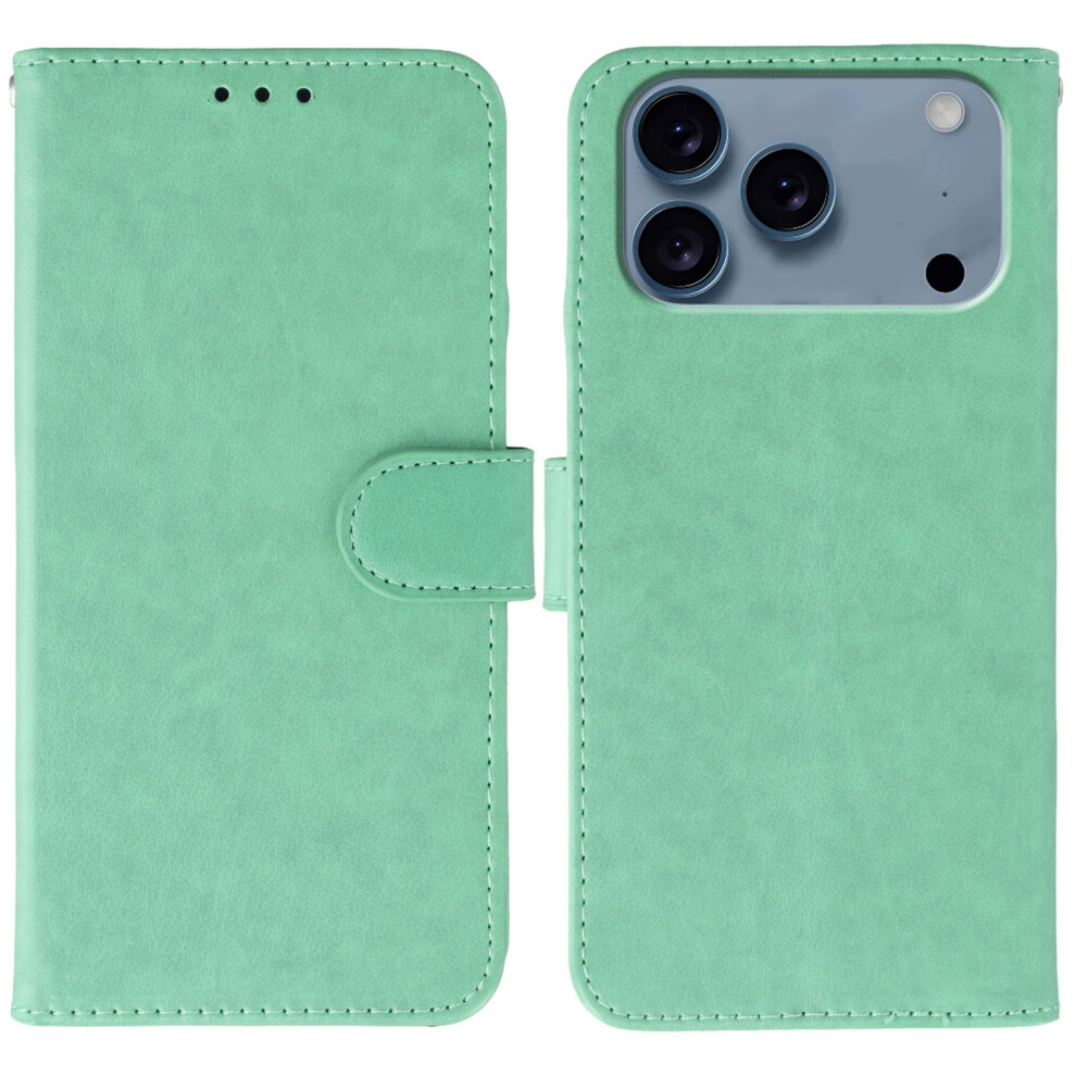 (Iphone 17 Pro Max, ) For Iphone 17 Pro Max Case Pu Leather Flip Wallet Phone Cover With Strap Green 6914289109665