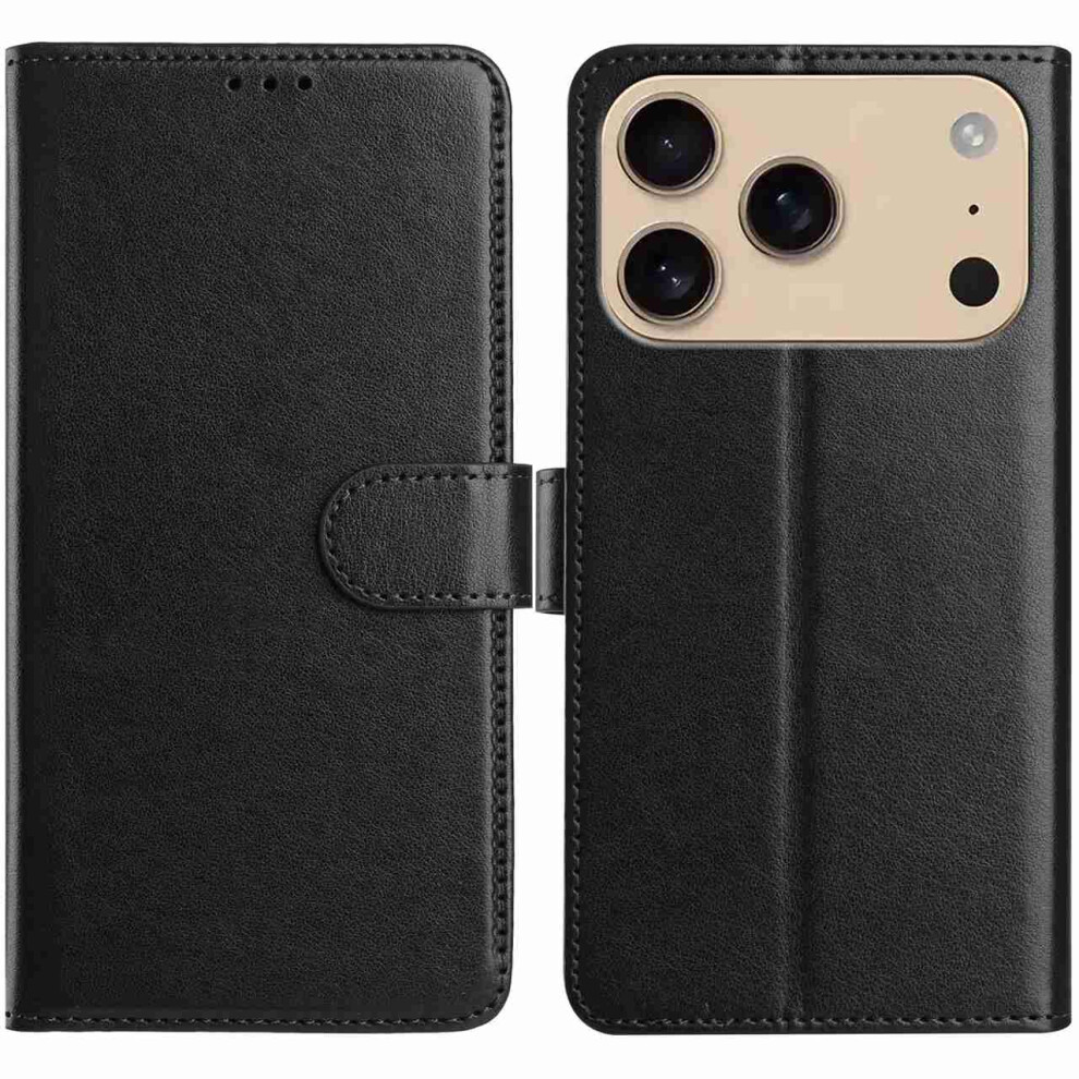 (Iphone 17 Pro Max, ) For Iphone 17 Pro Max Wallet Phone Case Stand Pu Leather Folio Flip Cover With 8 Card Slot Black 6914288409667