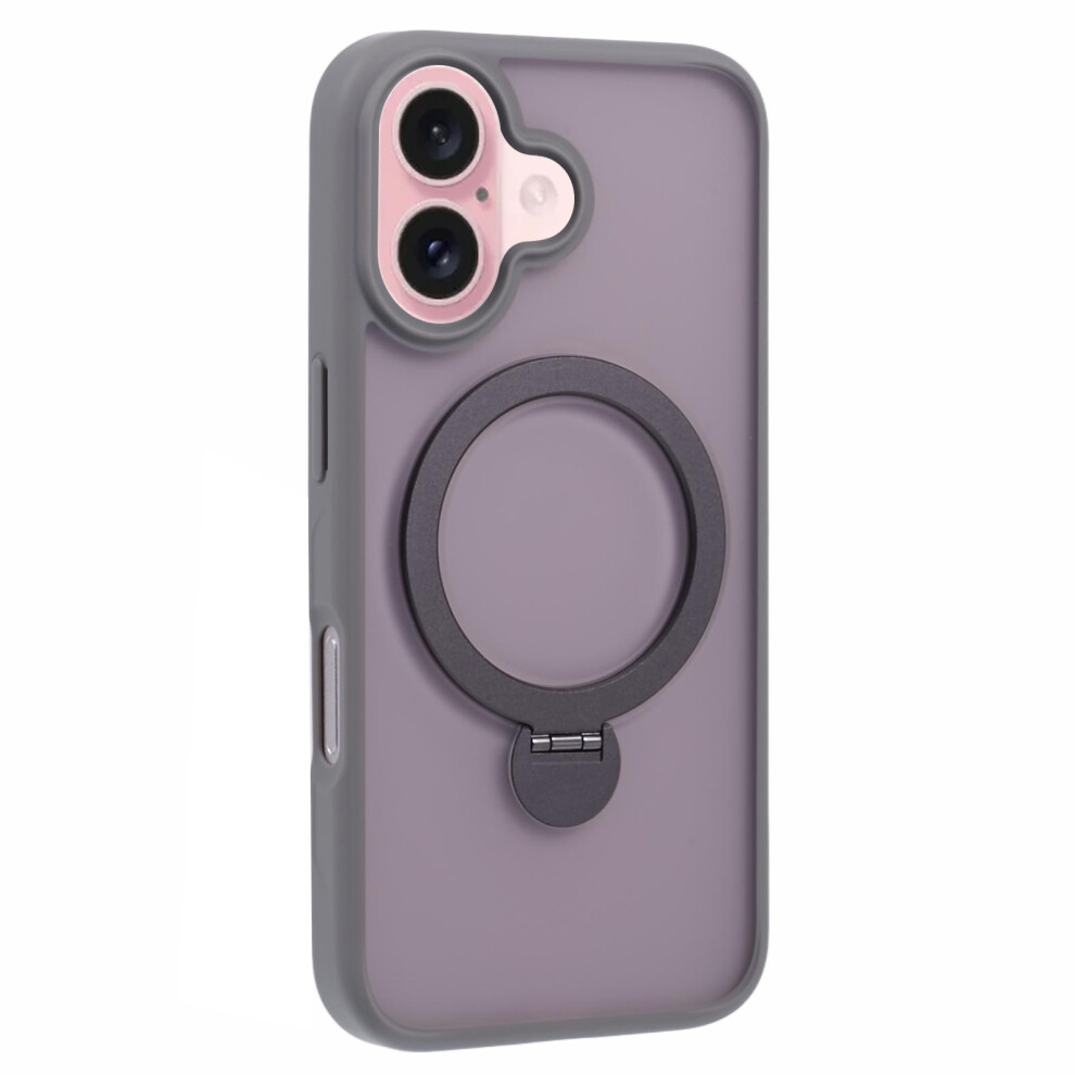 (Iphone 17, ) For Iphone 17 Case Rotating Kickstand Tpu+Pc Magnetic Phone Cover Grey 6914281381205