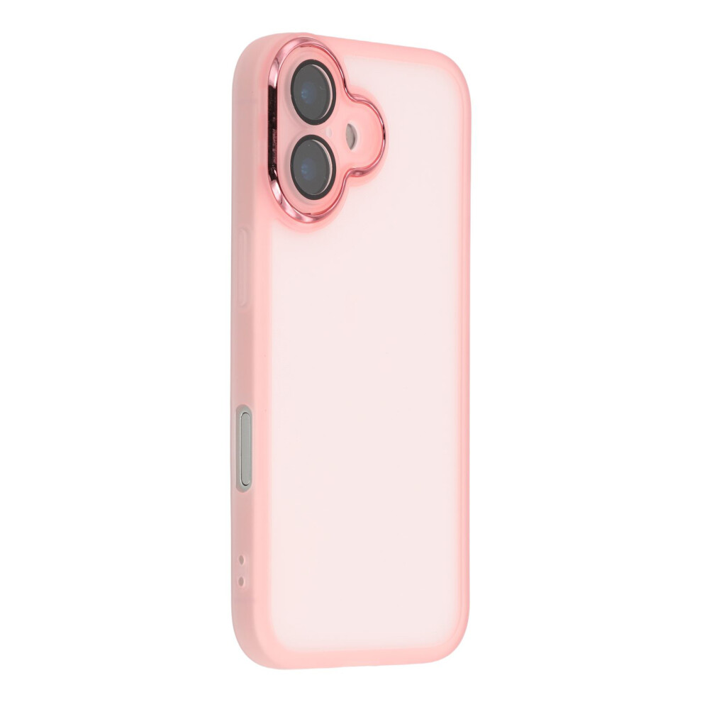 (Iphone 17, Transparent ) For Iphone 17 Case Electroplated Camera Frame Tpu Phone Cover Pink 6914281839966