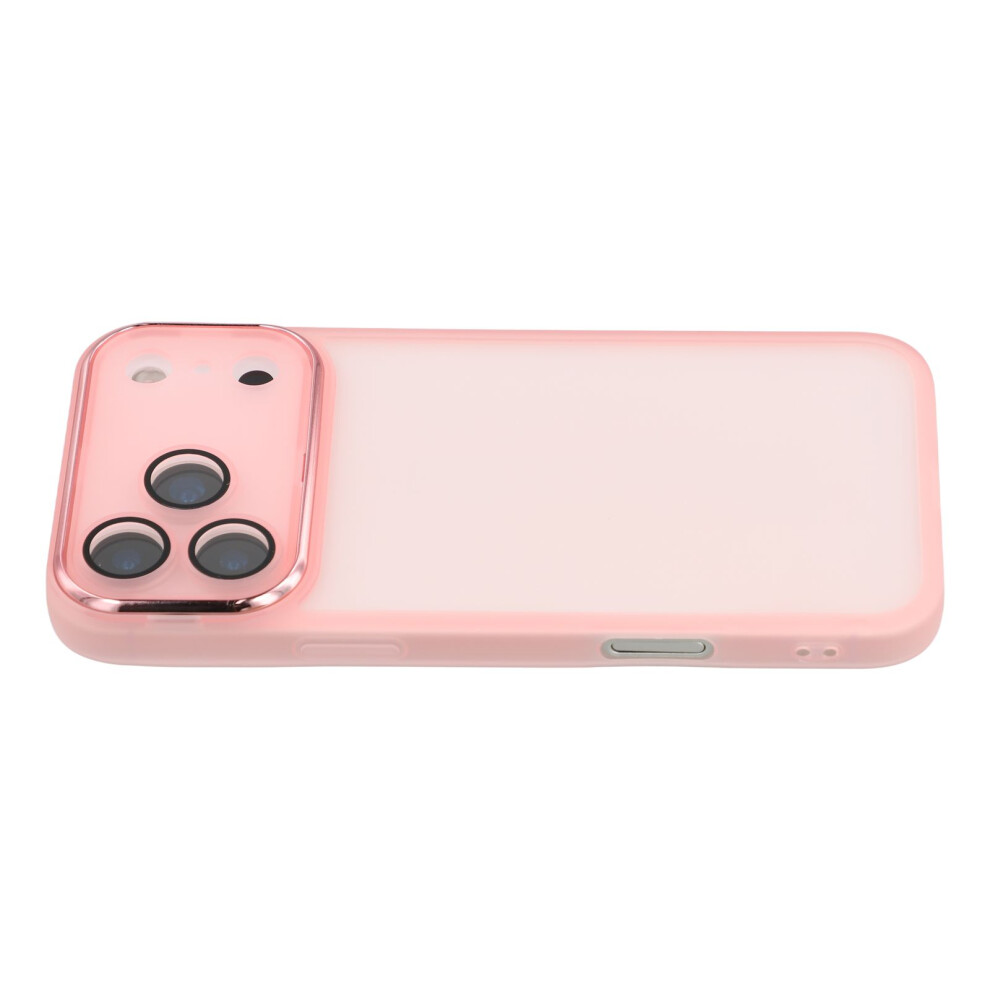 (Iphone 17 Pro, Transparent ) For Iphone 17 Pro Case Electroplated Camera Frame Tpu Phone Cover Pink 6914286862433