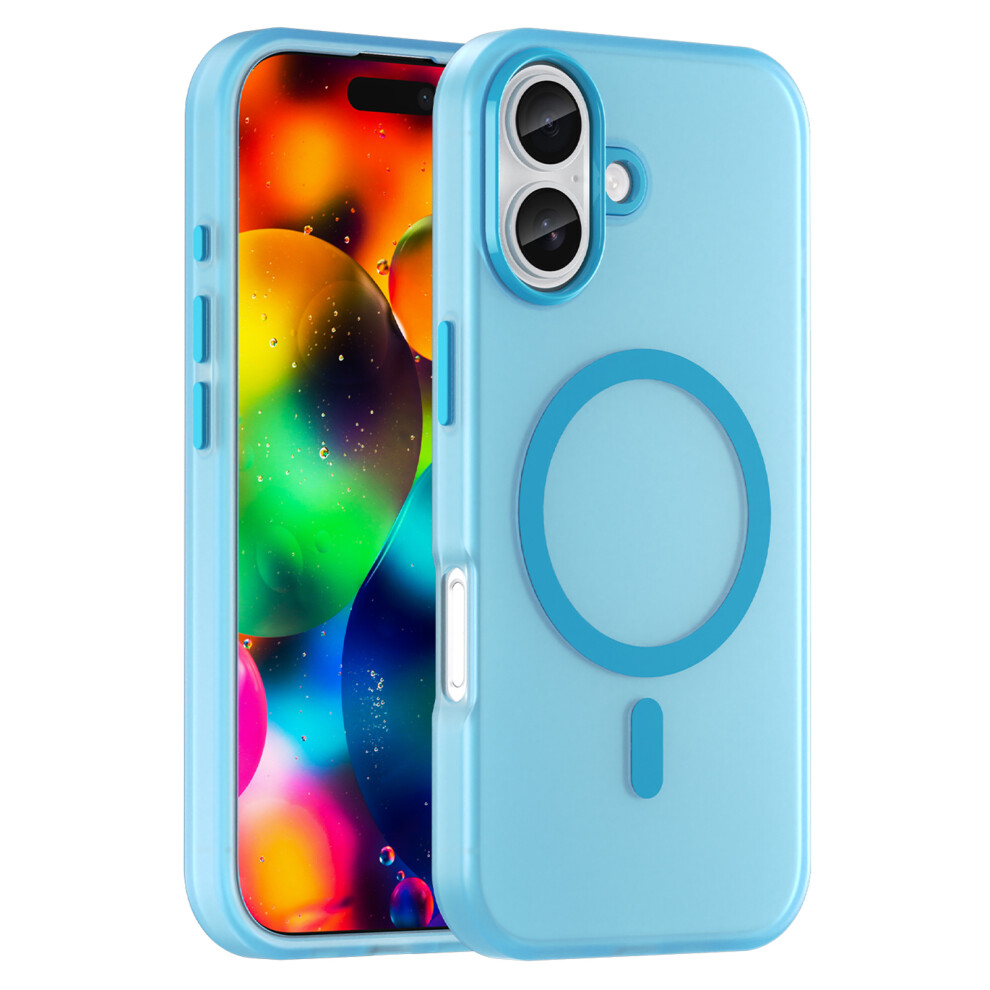 (Iphone 17, ) For Iphone 17 Case Compatible With Magsafe Tpu+Pc Slim Matte Translucent Phone Cover Blue 6914289686333