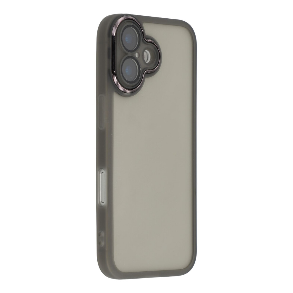 (Iphone 17, Transparent ) For Iphone 17 Case Electroplated Camera Frame Tpu Phone Cover Black 6914287827172