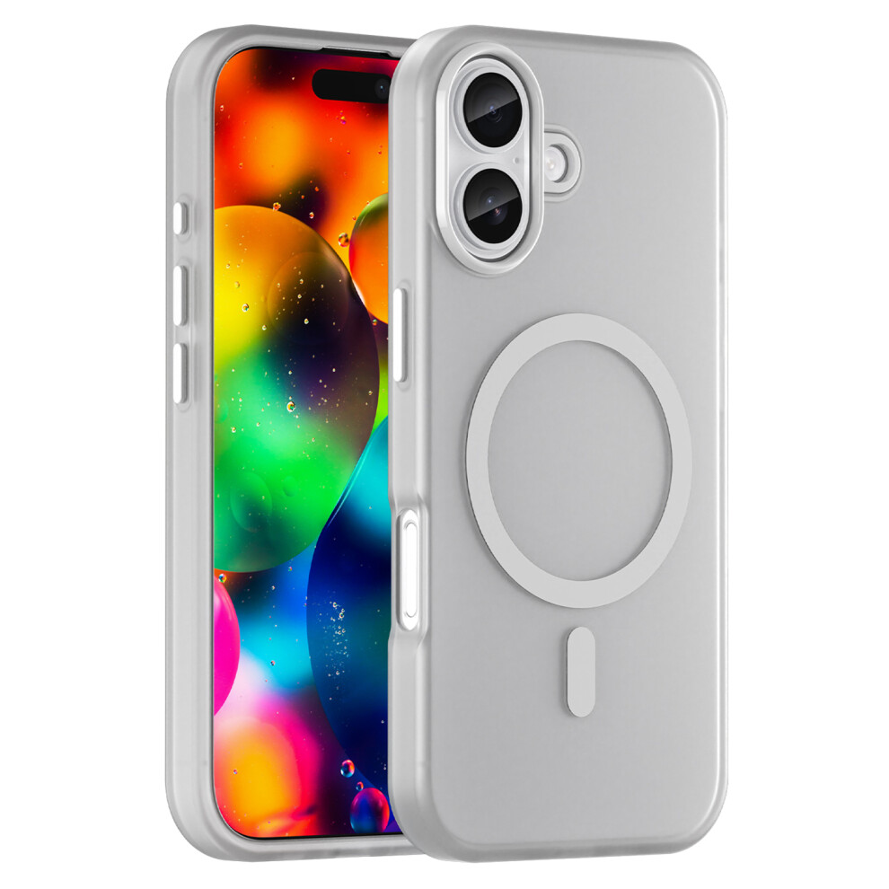 (Iphone 17, ) For Iphone 17 Case Compatible With Magsafe Tpu+Pc Slim Matte Translucent Phone Cover White 6914283147151