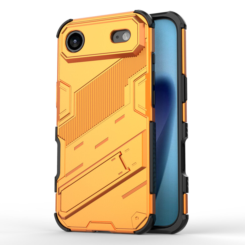 (Iphone Air, ) For Iphone Air Case Pc+Tpu Shockproof Phone Cover With Kickstand Orange 6914281105726