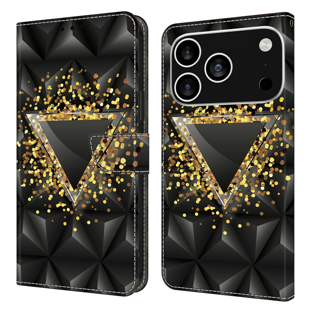 (Iphone 17 Pro, Rhombus) For Iphone 17 Pro Case Pu Leather Wallet Phone Cover With Stand 6914287134652