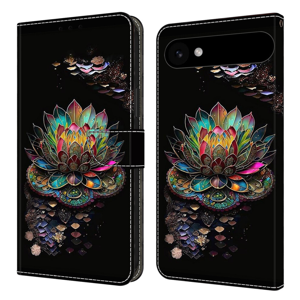 (Iphone Air, Lotus) For Iphone Air Case With Card Slot Pattern Printed Tpu+Pu Leather Flip Phone Cover 6914283495535