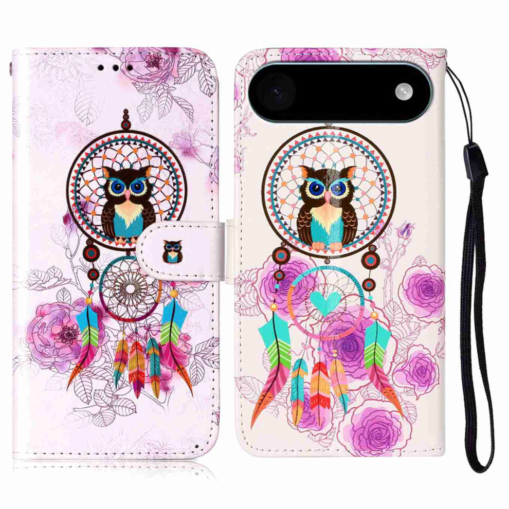 (Iphone Air, Wind Chime Owl) For Iphone Air Case Pattern Leather Wallet Phone Cover With Strap 6914285389023