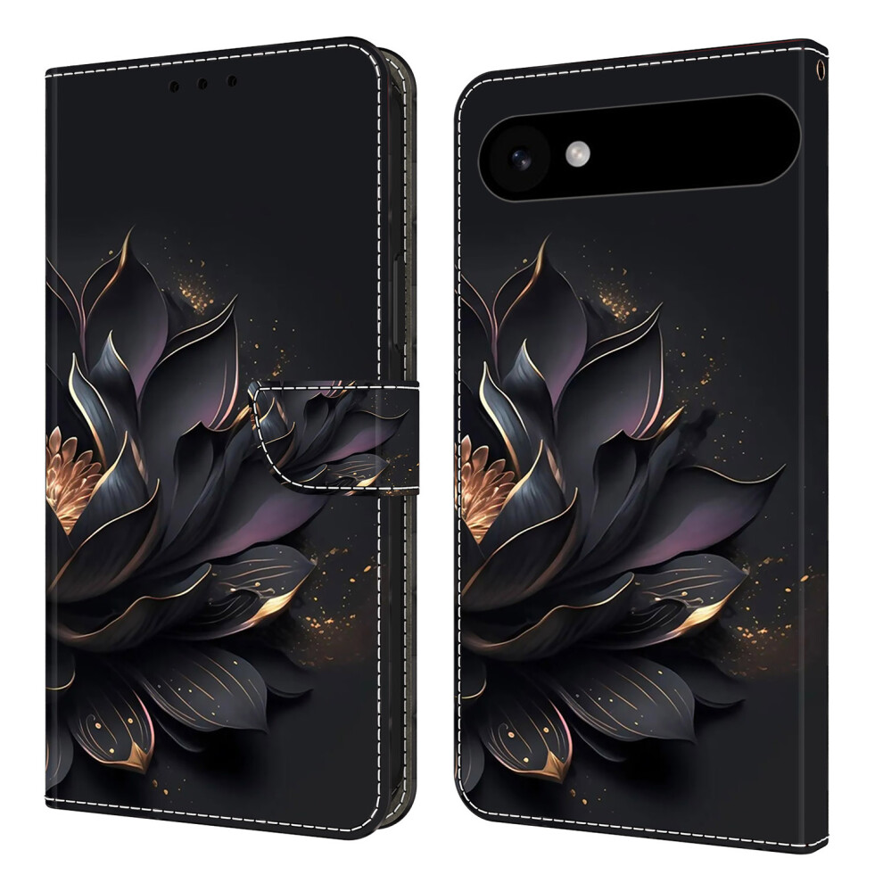 (Iphone Air, Lotus) For Iphone Air Case Magnetic Clasp 3D Pattern Leather Wallet Phone Cover Purple 6914282608516