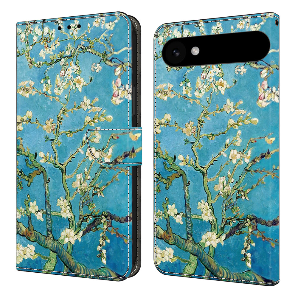 (Iphone Air, Apricot Blossom) For Iphone Air Leather Case Pattern Printing Wallet Stand Flip Phone Cover 6914281660010