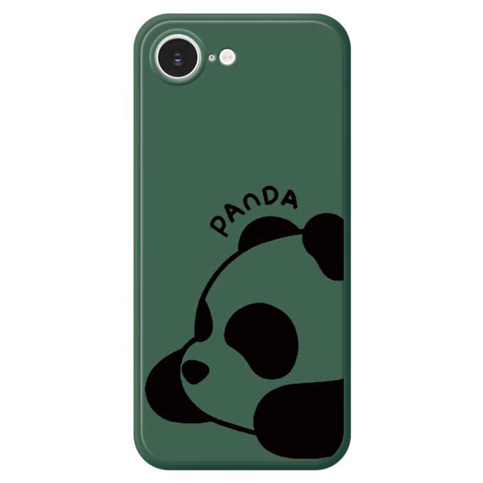 (Iphone 16E, ) For Iphone 16E Case Cute Panda Pattern Printing Straight Edge Tpu Phone Back Cover Green 6914288030090