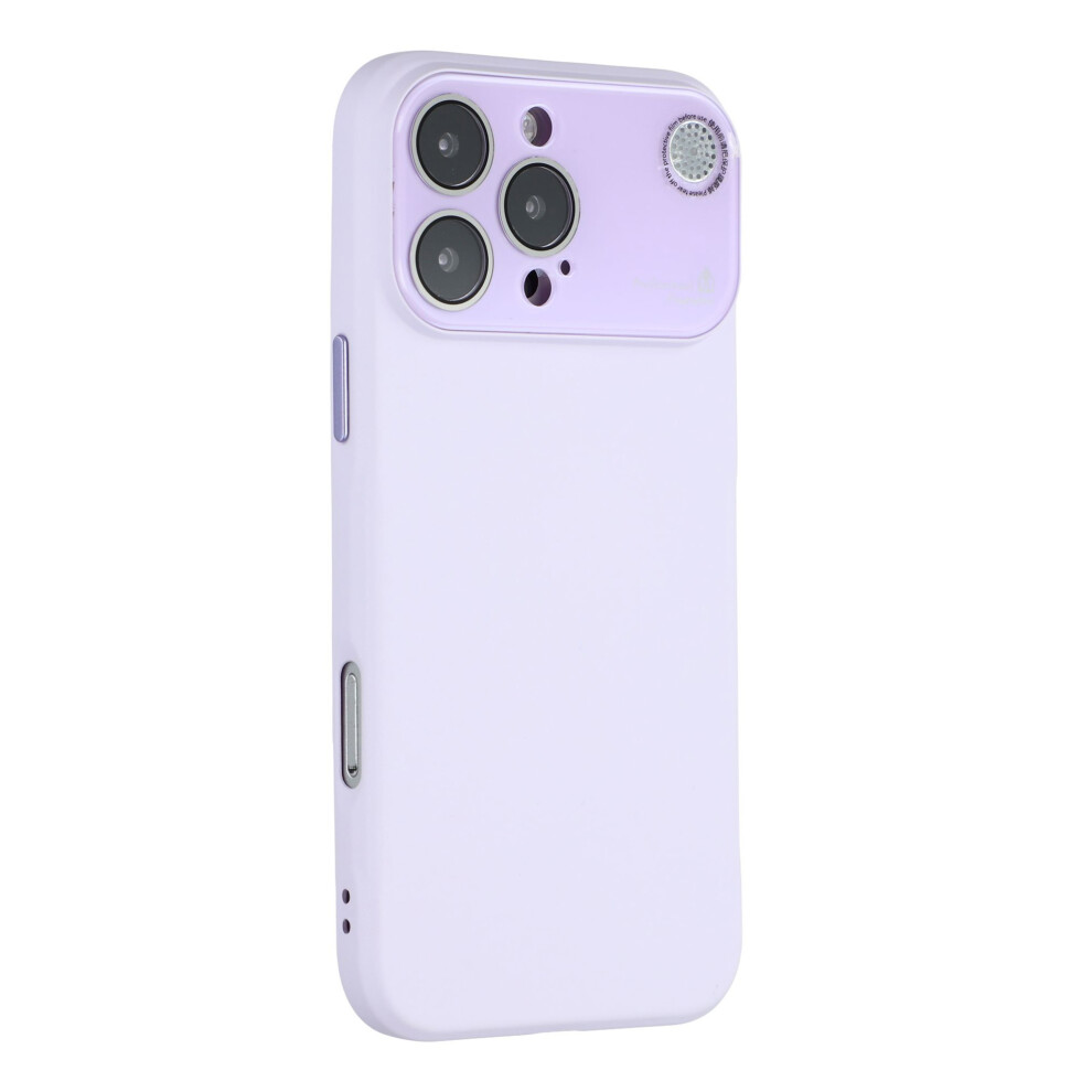 (Iphone 16 Pro, Light ) For Iphone 16 Pro Case Large Camera Window Liquid Silicone Aromatherapy Phone Cover Purple 6914284251666