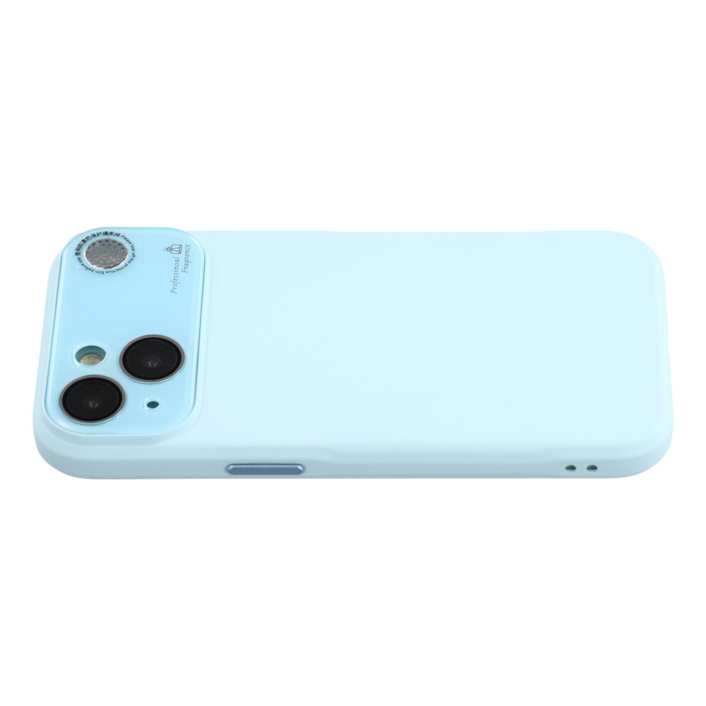 (Iphone 14, Sky ) For Iphone 14 Case Large Camera Window Liquid Silicone Aromatherapy Phone Cover Blue 6914289015492