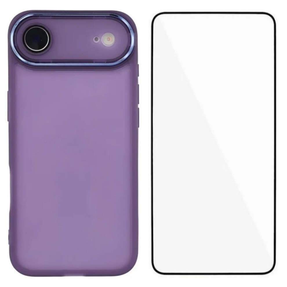 (Iphone Air, ) For Iphone Air Tpu Case Wanlonfeng Dksm Series Electroplated Frame Back Cover With Tempered Glass Purple 6914286456960