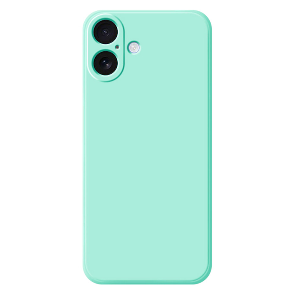 (Iphone 17, Light Cyan) For Iphone 17 Tpu Case Straight Edge Protection Phone Cover Blue 6914282561385