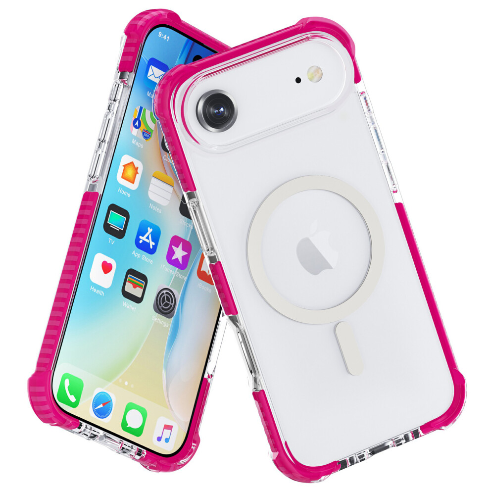 (Iphone Air, Rose) For Iphone Air Case Compatible With Magsafe Reinforced Corners Tpu+Acrylic+Tpe Phone Cover 6914288258647